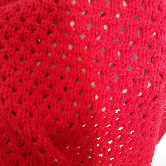 red open Knit cowl neck top sweater Crown & Ivy - Picture 7 of 15